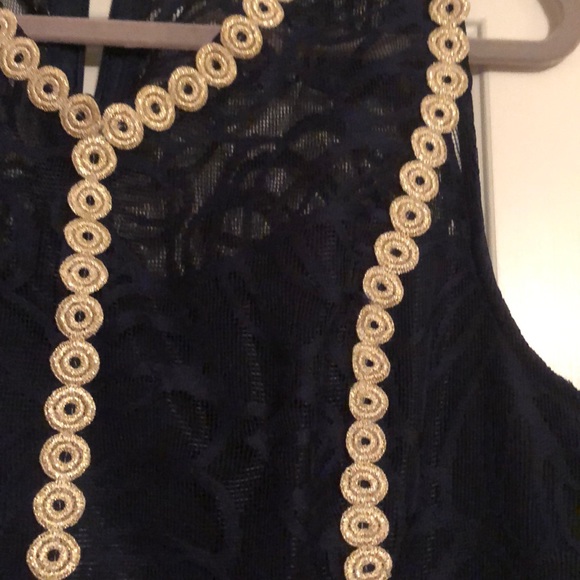 Lilly Pulitzer - navy  and gold  dress - Picture 3 of 4